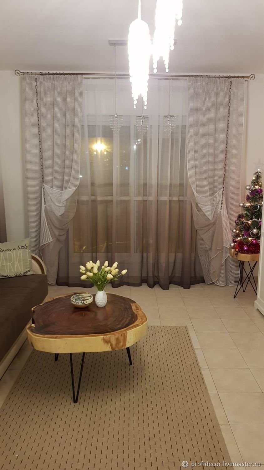 Тюль омбре со шторами