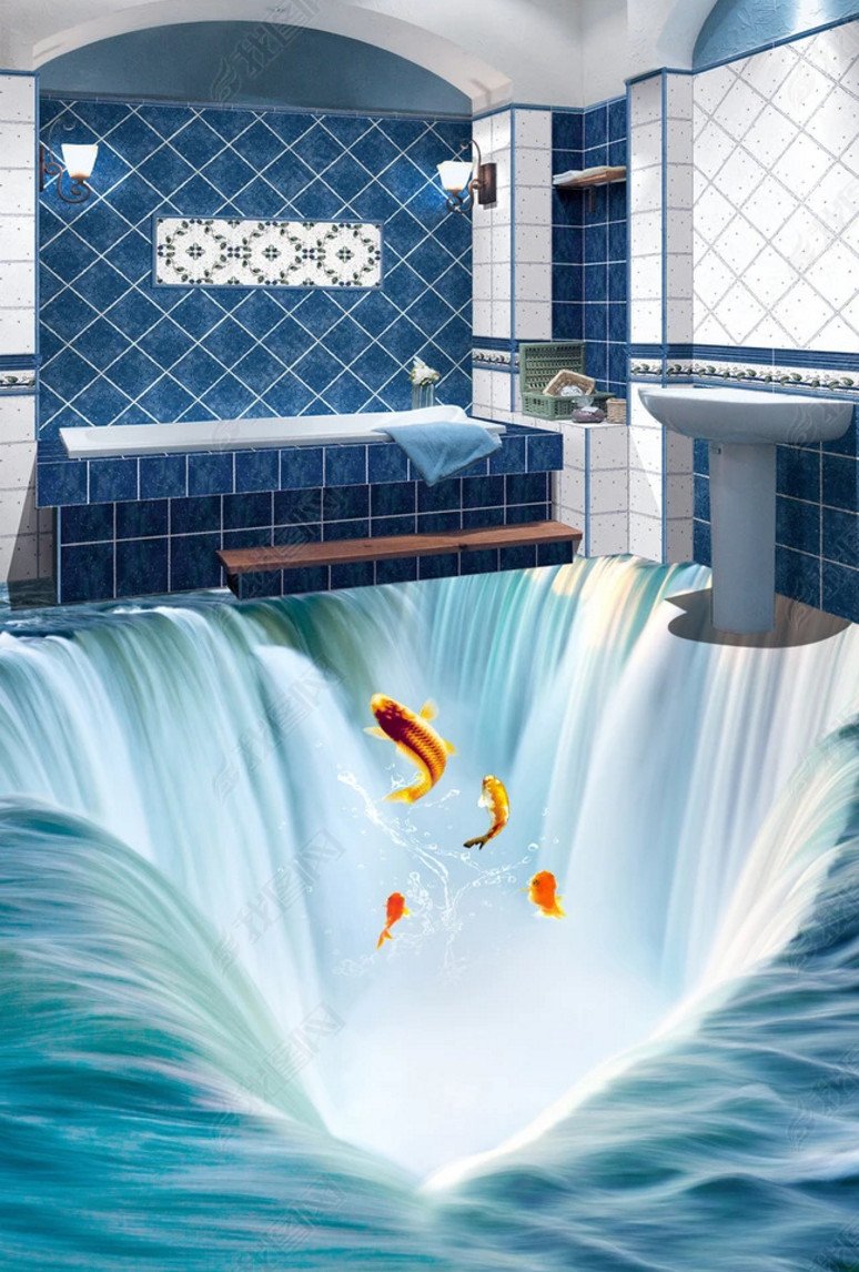 Плитка для ванной водопад