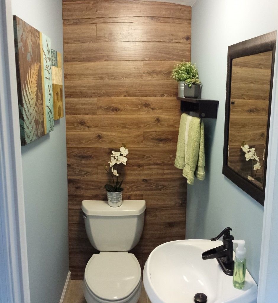 Плитка под дерево в туалете