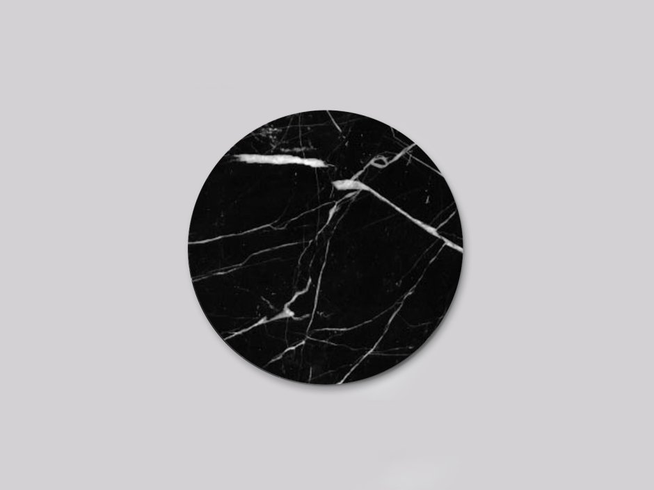 Мрамор черно-белый кружок