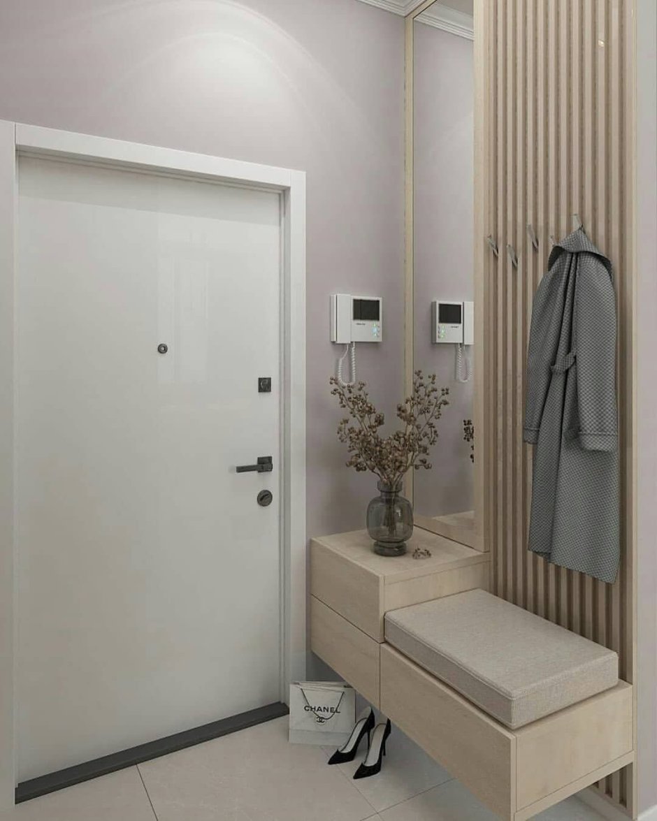 Деревянный реечный потолок на кухне