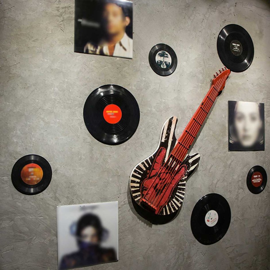 Грампластинки в интерьере