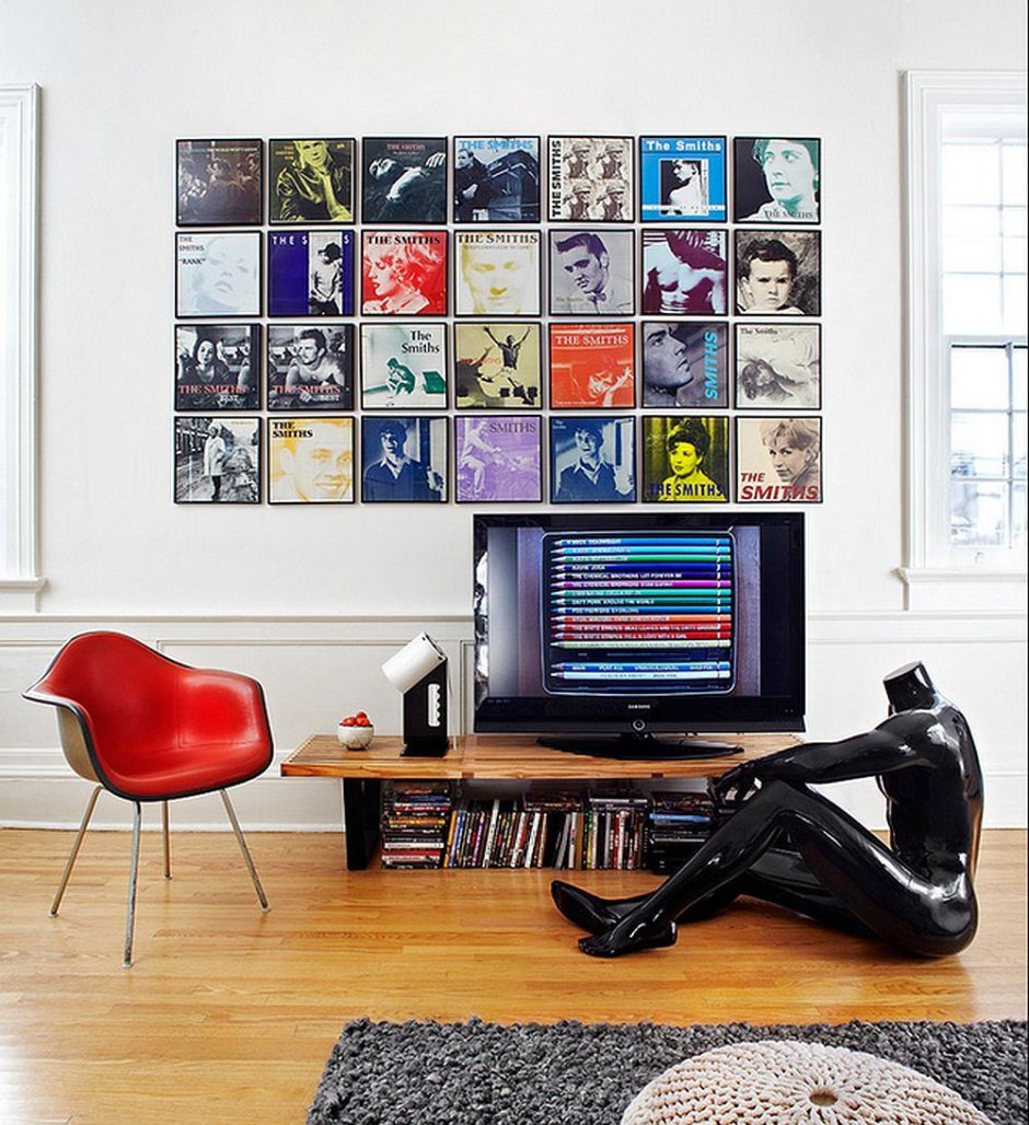 Декор из виниловых пластинок