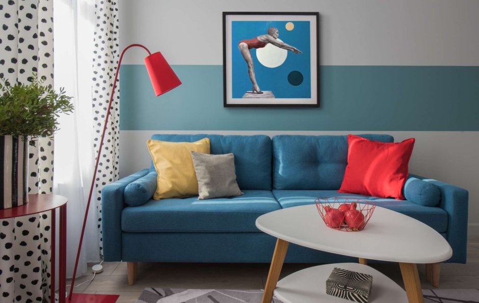 Колор блокинг в интерьере