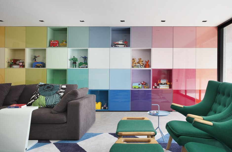 Колор блокинг в интерьере