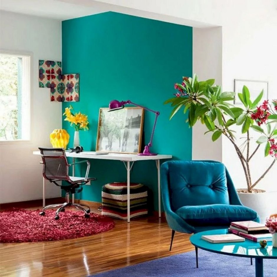 Колор блокинг в интерьере