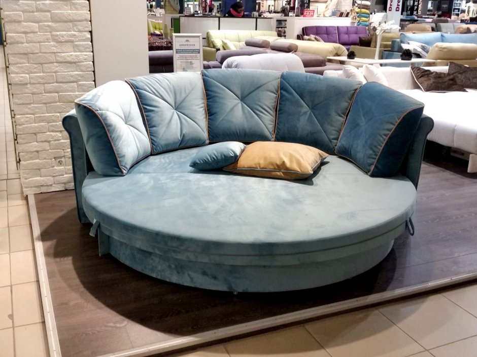 Круглый модульный диван Омега