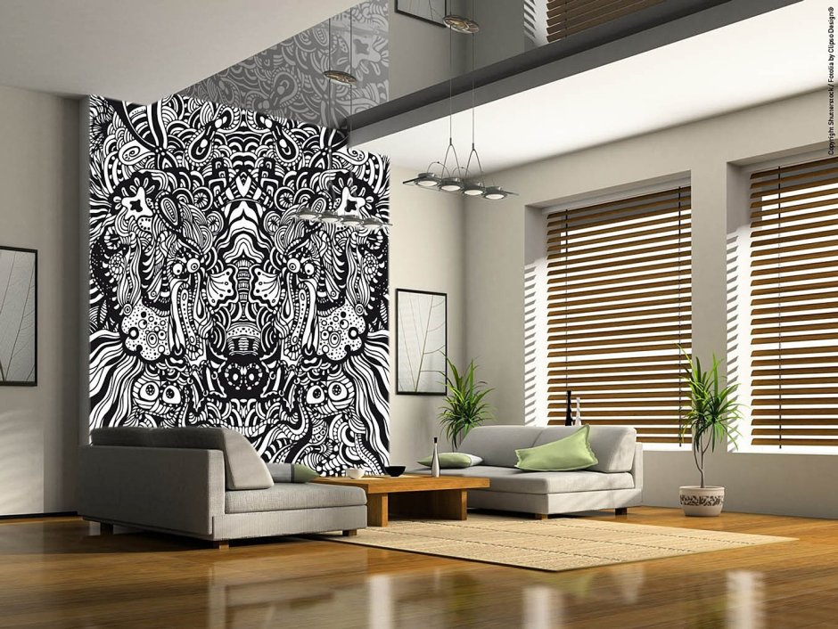 Современная Графика в интерьере