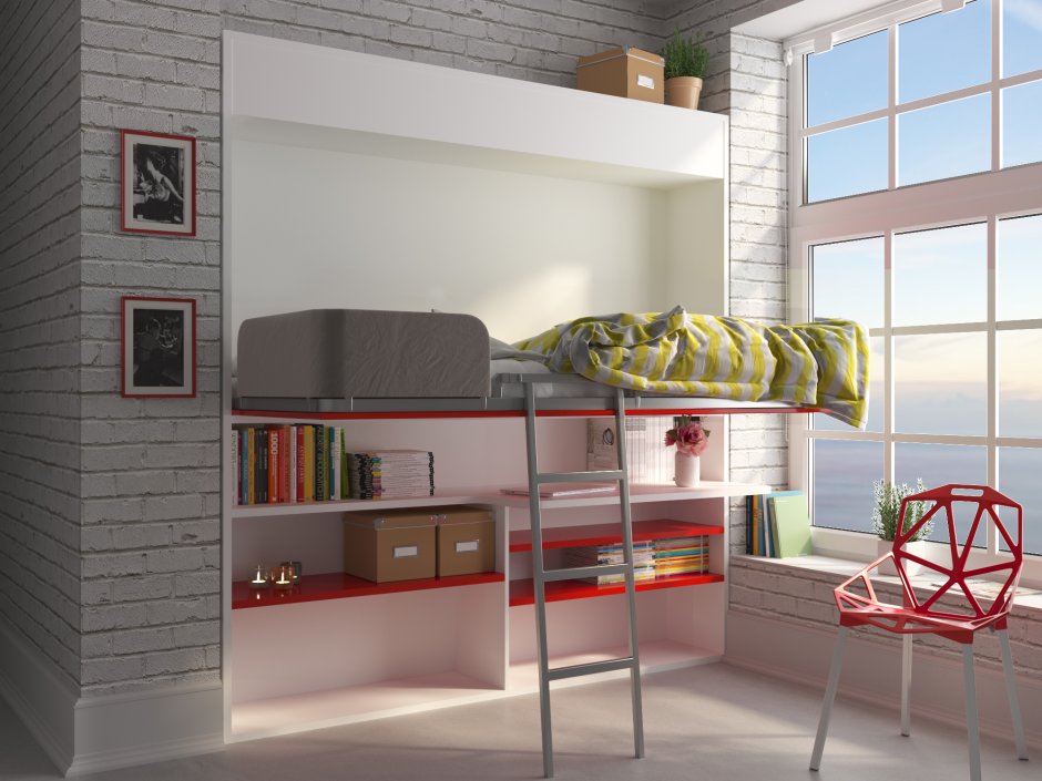 Шкаф-кровать трансформер двухъярусная