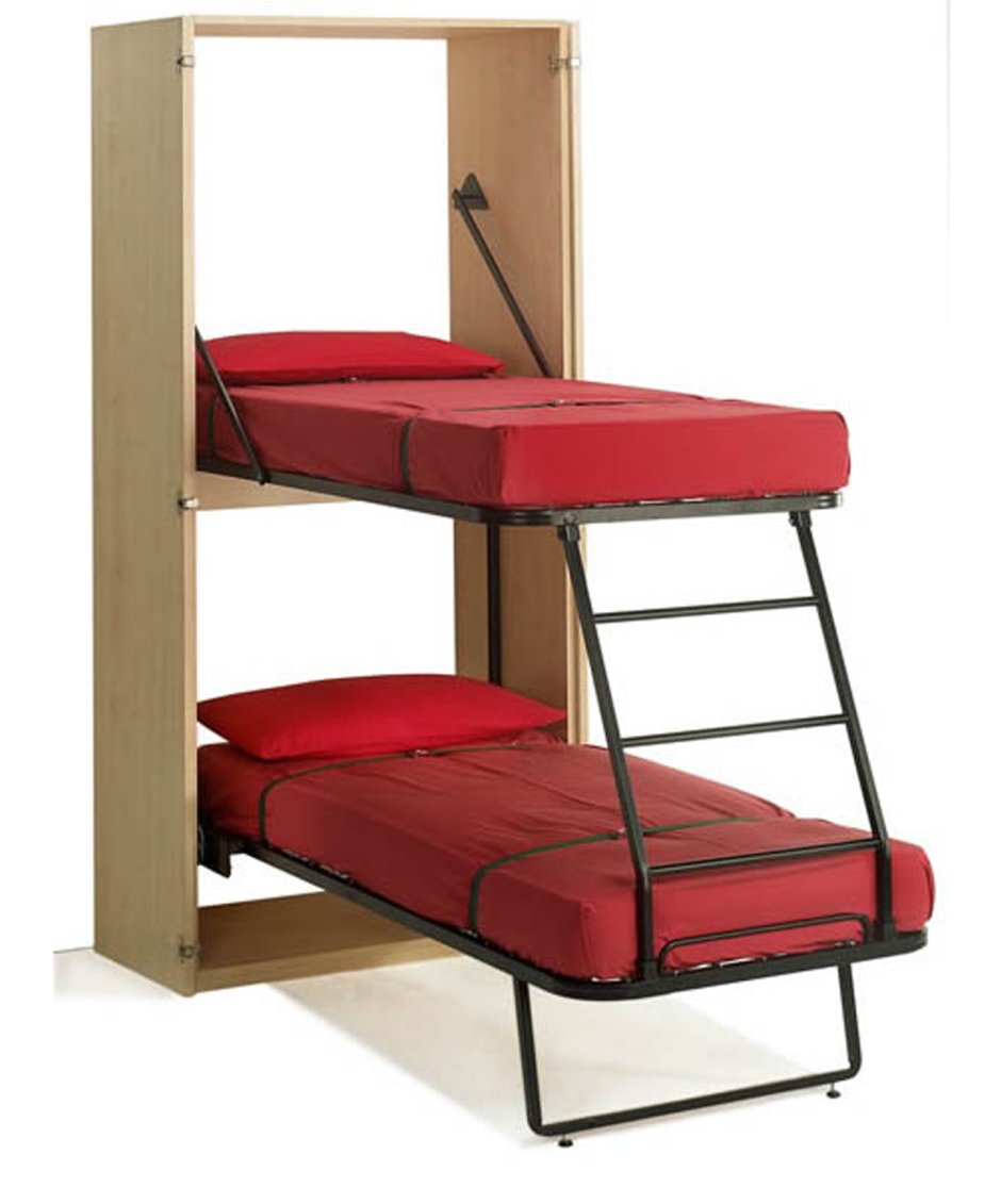 Детская двухъярусная кровать со шкафом