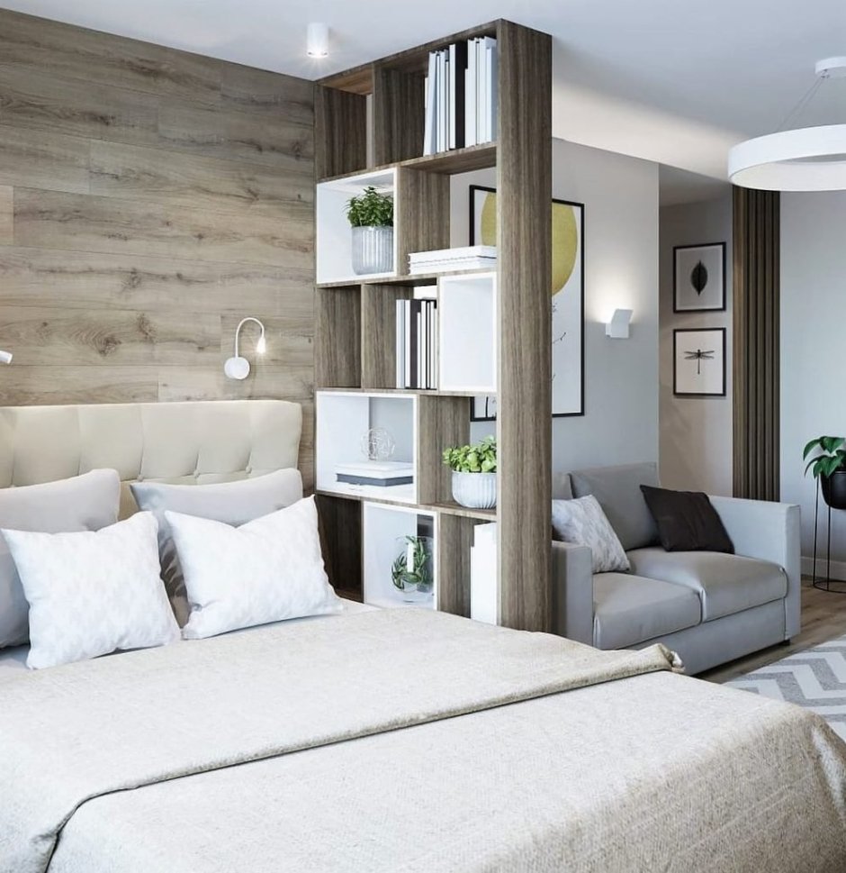 Кровать в однокомнатной квартире