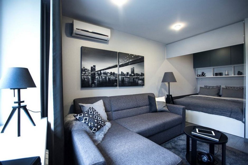 Гостиная-спальня 15м2 икея