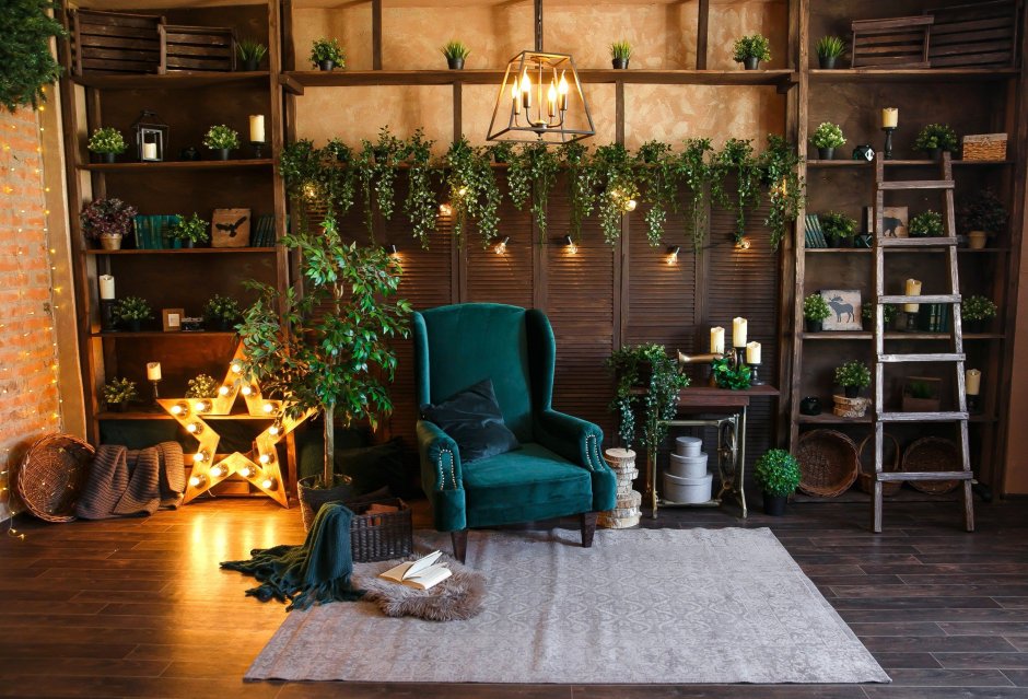 Новогодняя фотозона с камином