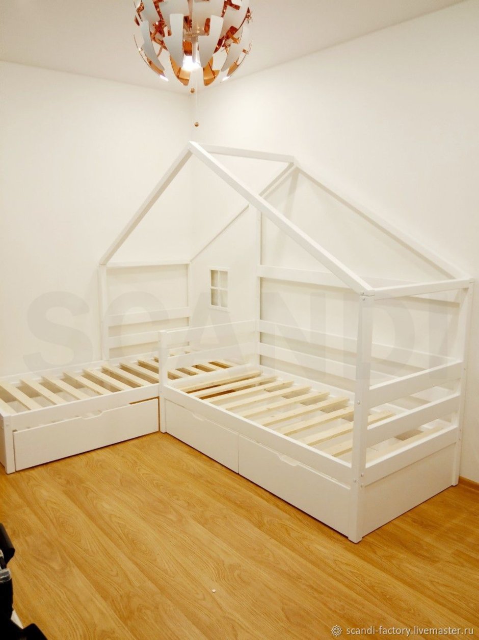 Кроватка двухместная угловая Twin Queen