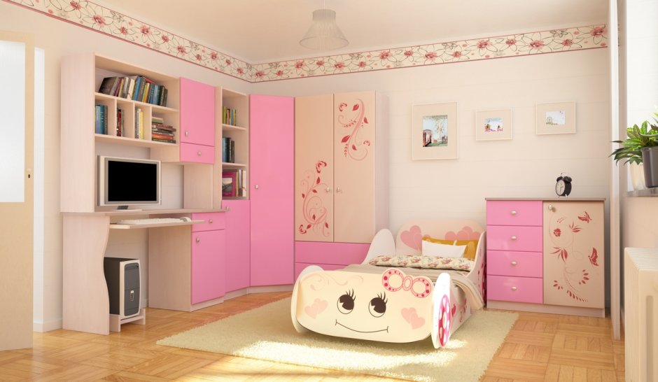 Угловая двухъярусная кровать