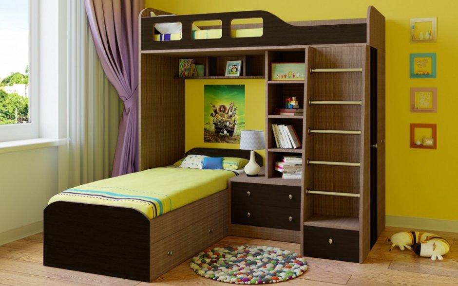 Кровать домик для двоих детей