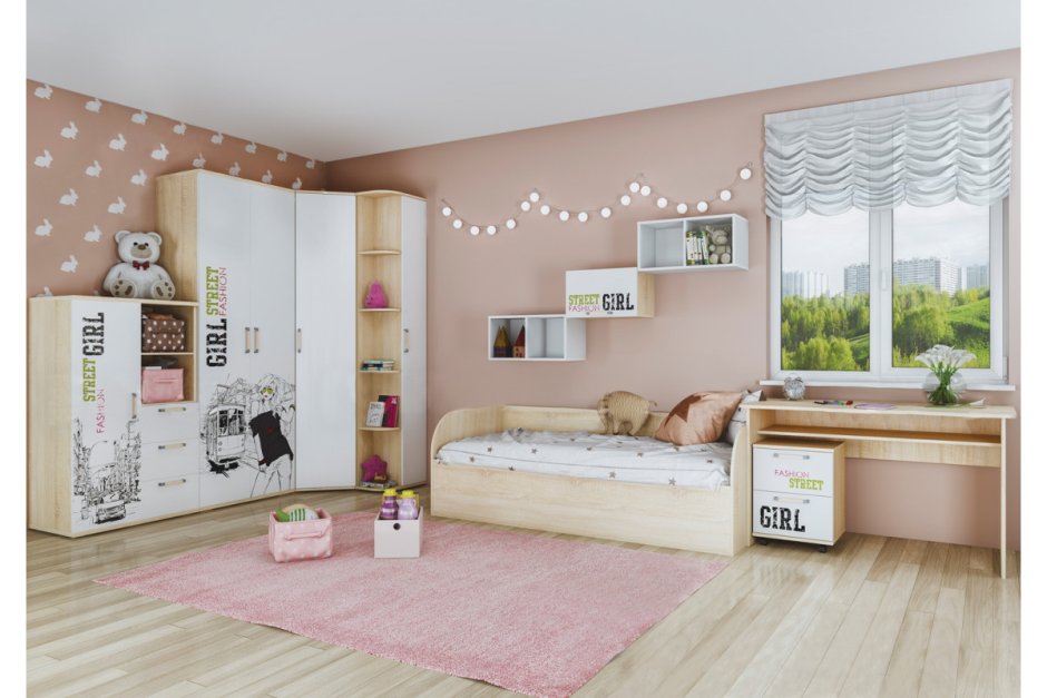 Выдвижная кровать для двоих детей