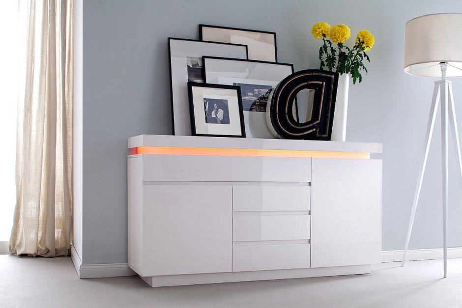 Комод Scandi 7 белый глянец