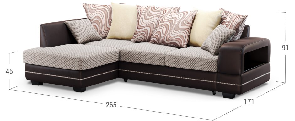 Диван моон ТРЕЙД угловой Дельфин Дубай