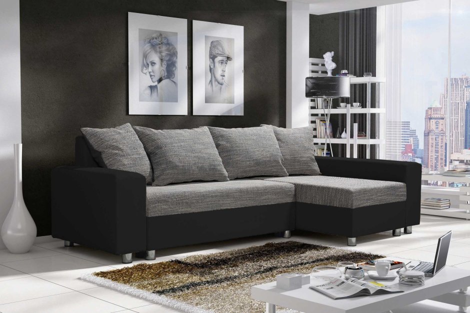 Серый диван