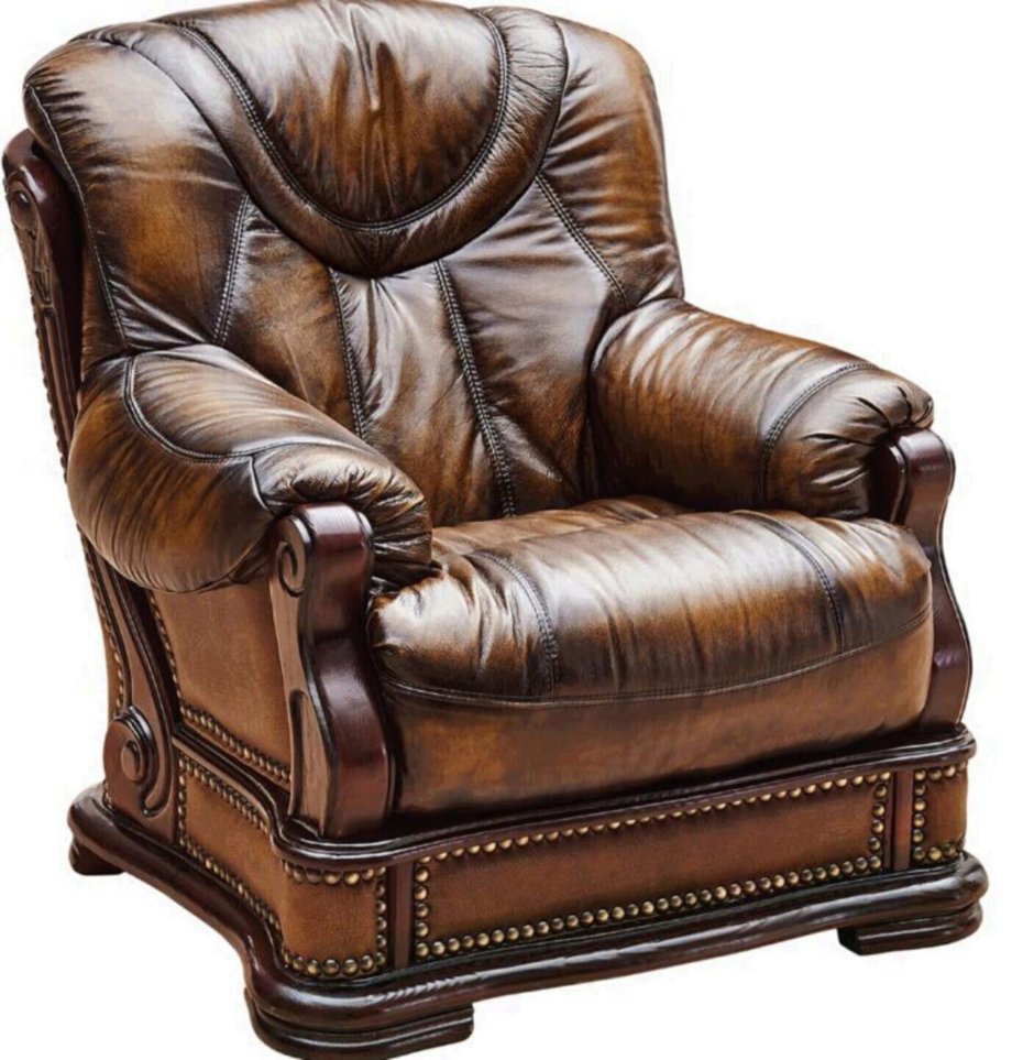 Кресло кожаное