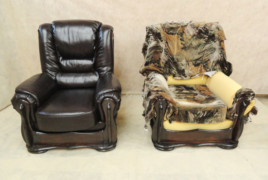 Кресло Бруклин кожа коричн