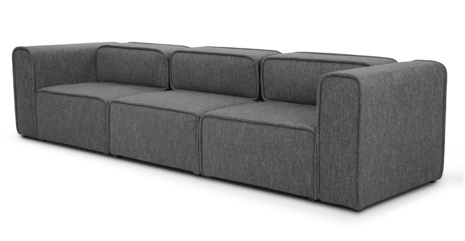 Диван с низкой спинкой и подушками