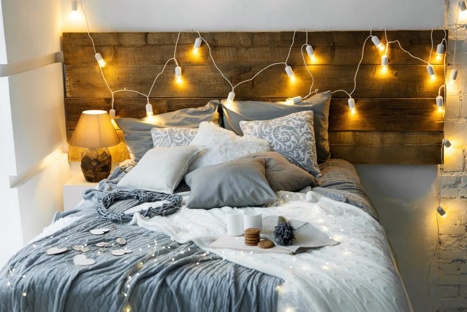 Ретро гирлянда в интерьере