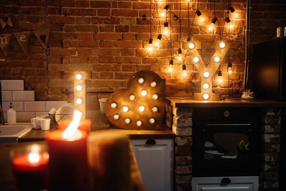 Ретро гирлянды в студии