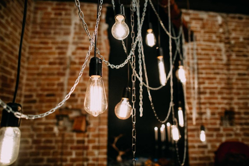 Гирлянда в стиле лофт