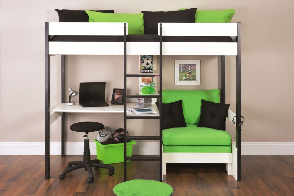 Кровать-чердак "uno 5 Nero"