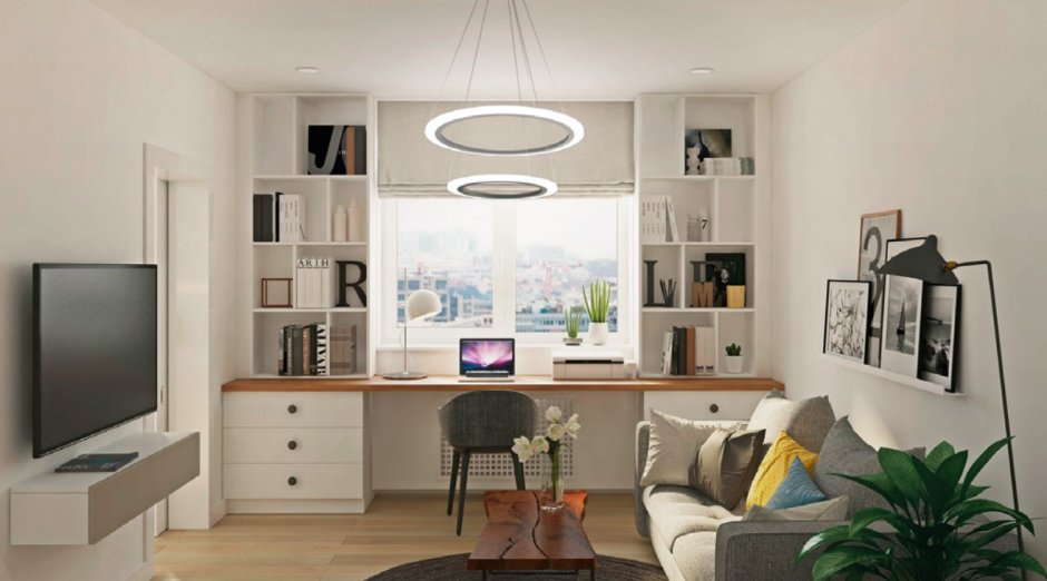 Стол подоконник в кабинете