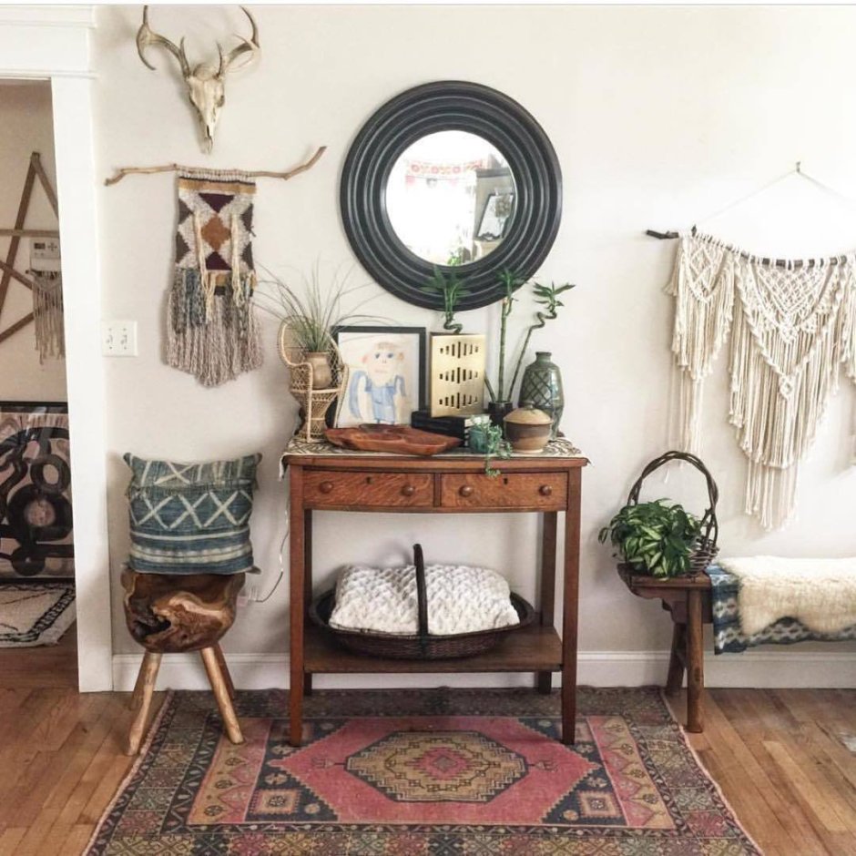 Сканди бохо интерьер