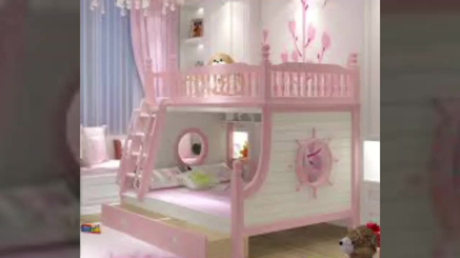 Кровать двухъярусная домик принцесса Fantasy