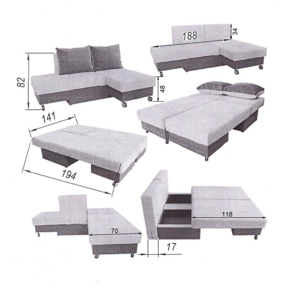 Современные раскладные диваны для гостиной