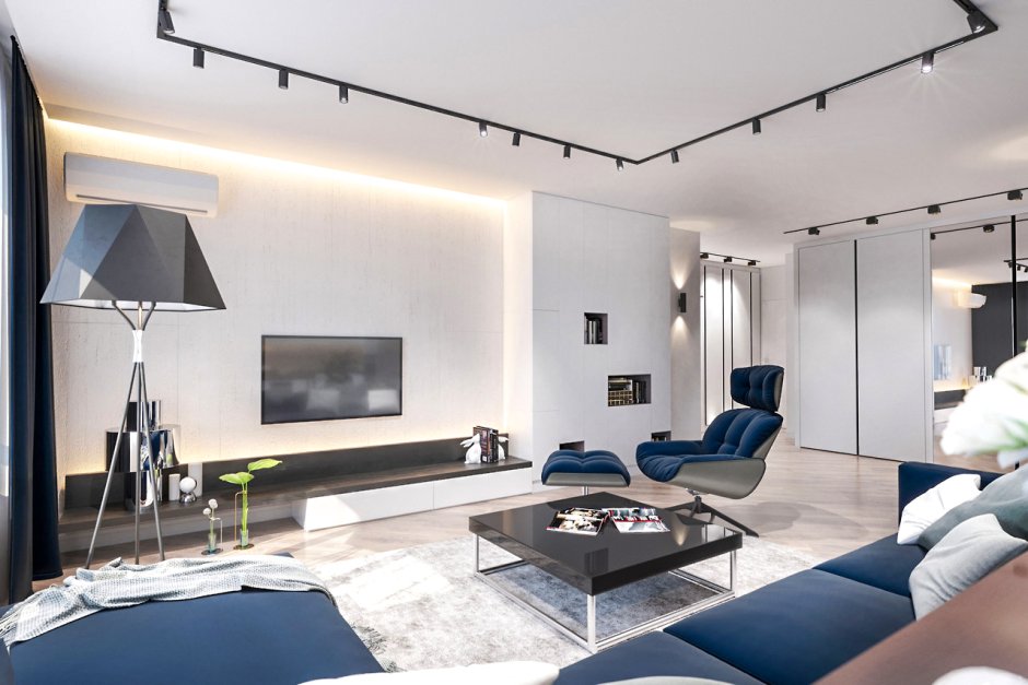 Трековое освещение в интерьере