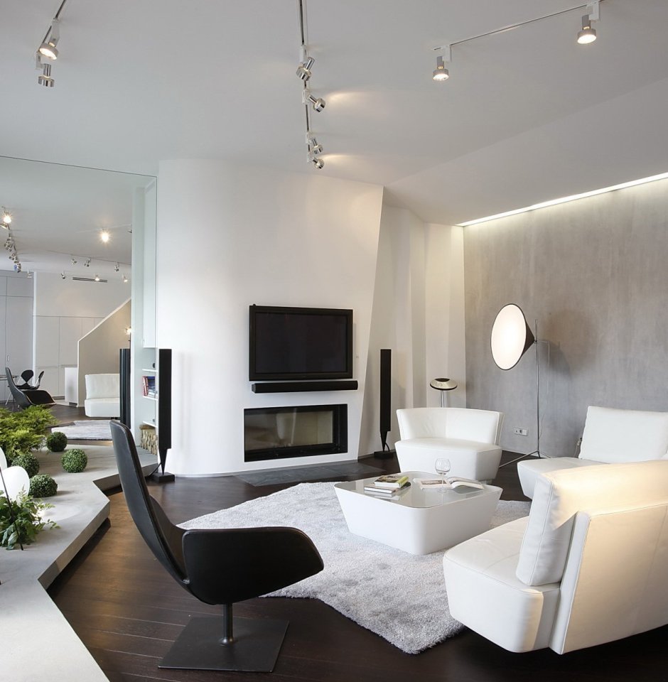 Современное освещение в гостиной