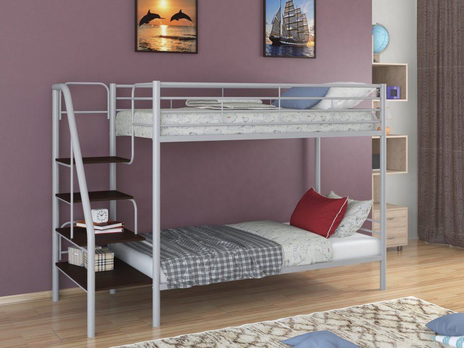 Двухэтажная кровать в интерьере
