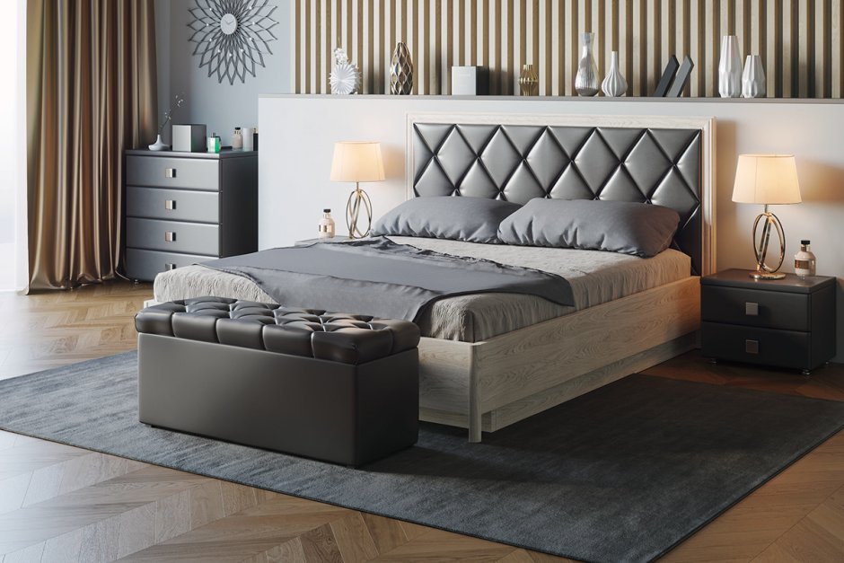 Кровать мягкая двуспальная