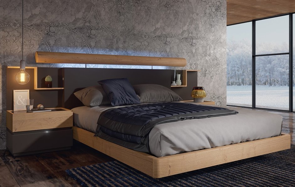 Кровать Kuffert class 180х200, дуб 160х220