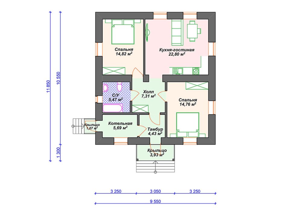 Планировка дома 80 кв м одноэтажный