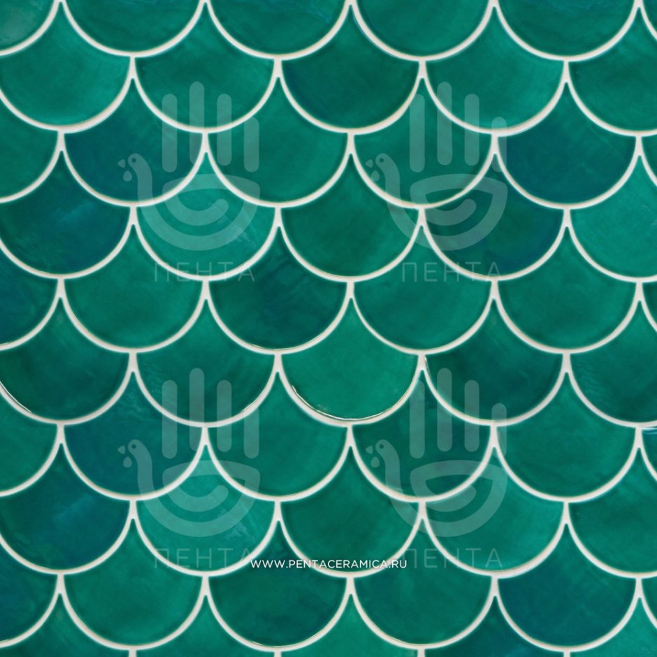 Керамическая мозаика рыбья чешуя а32