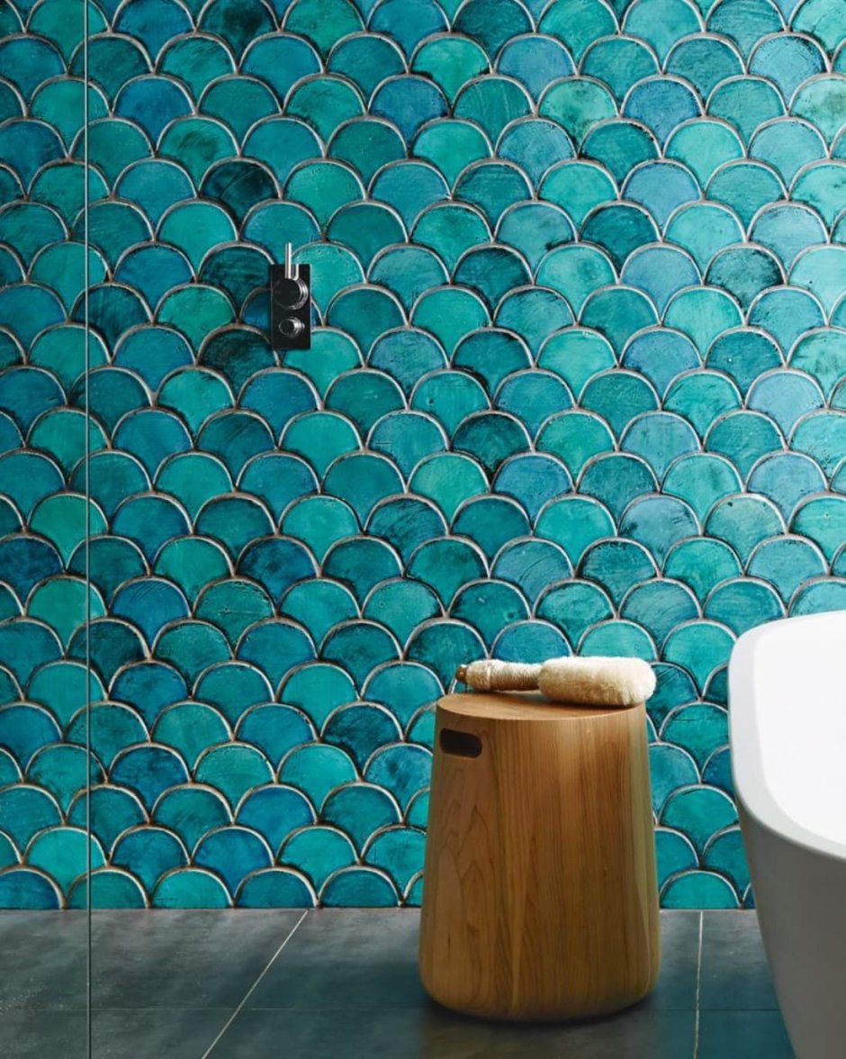 Керамическая мозаика рыбья чешуя а32