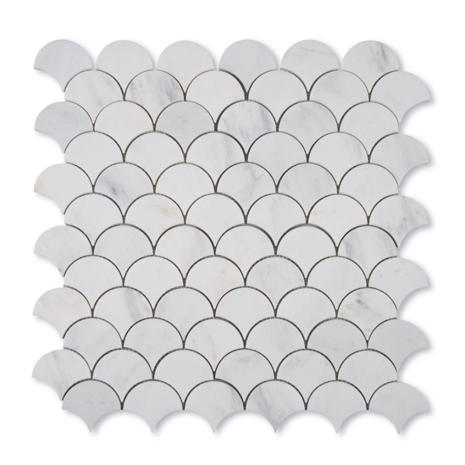 Мозаика Soul № 6000 белый (на сетке) (0,087м2)