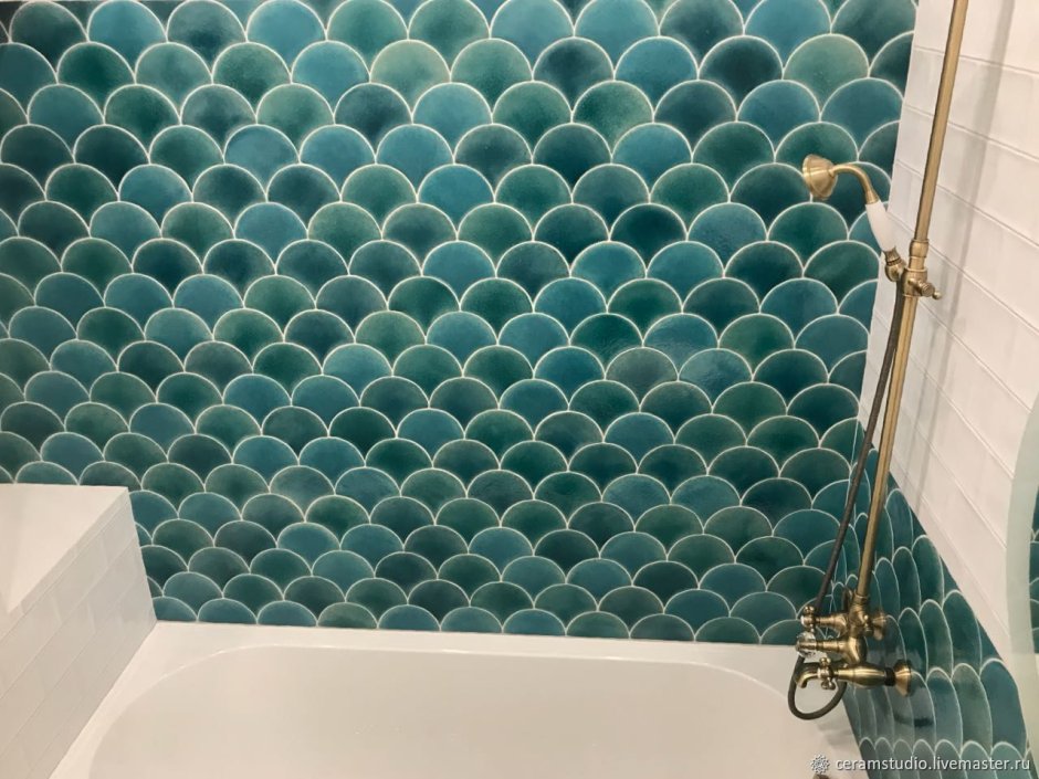 Плитку ванную чешуя русалки
