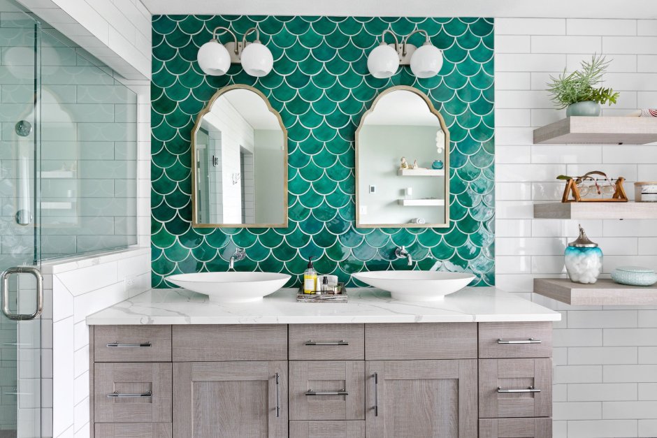 Керамическая мозаика рыбья чешуя а32