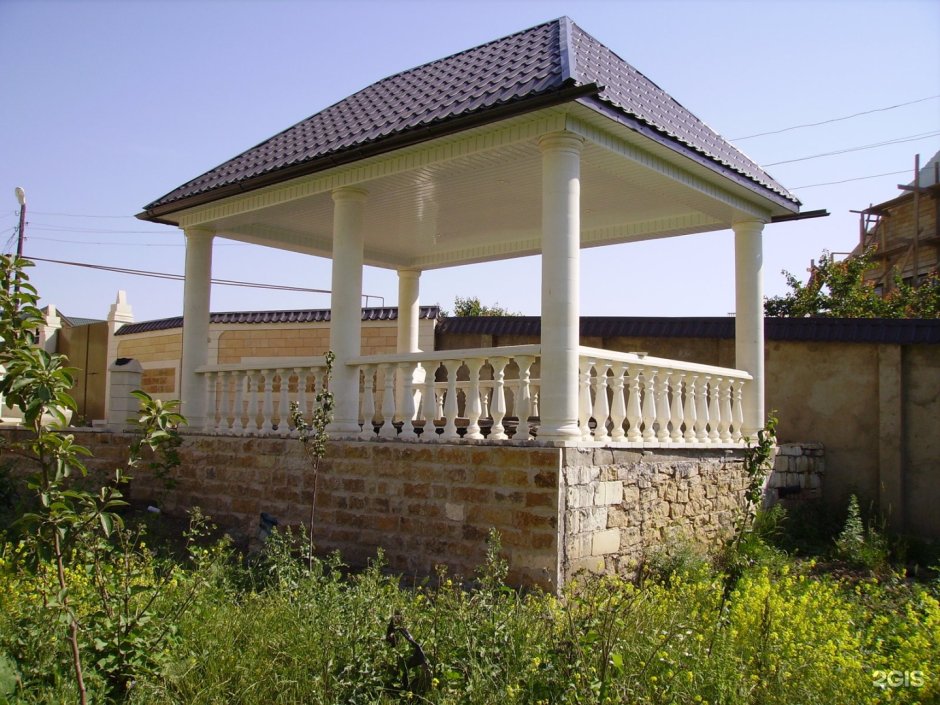 Беседки Отделанные камнем