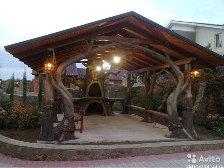 Арт бетон беседки из артбетона