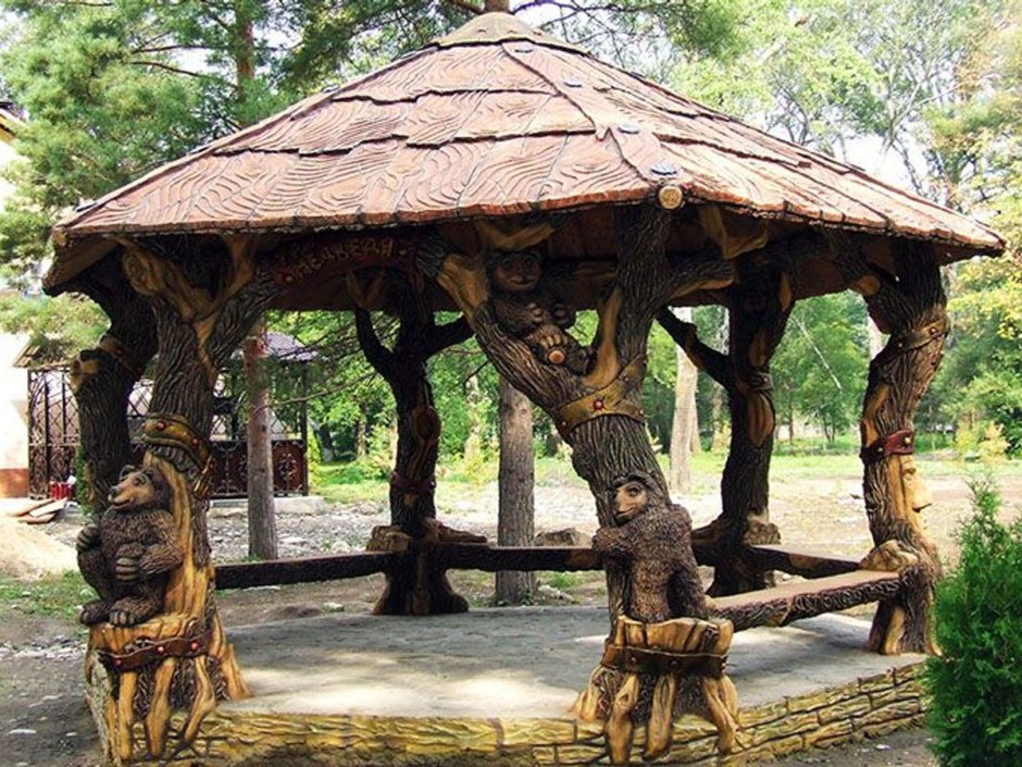 Арт бетон мангальная зона