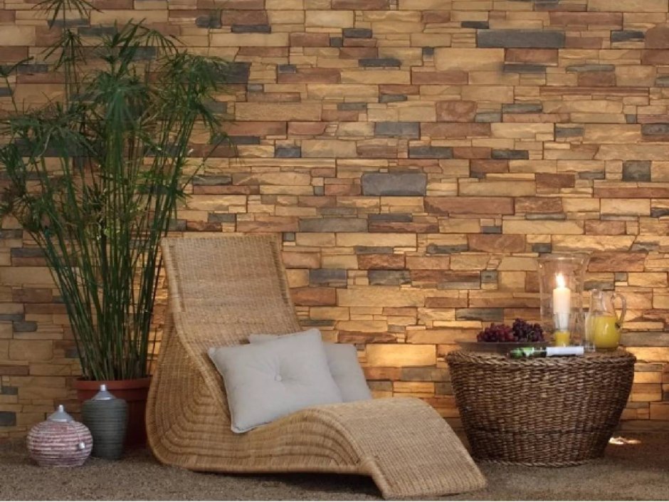 Облицовочный камень в интерьере